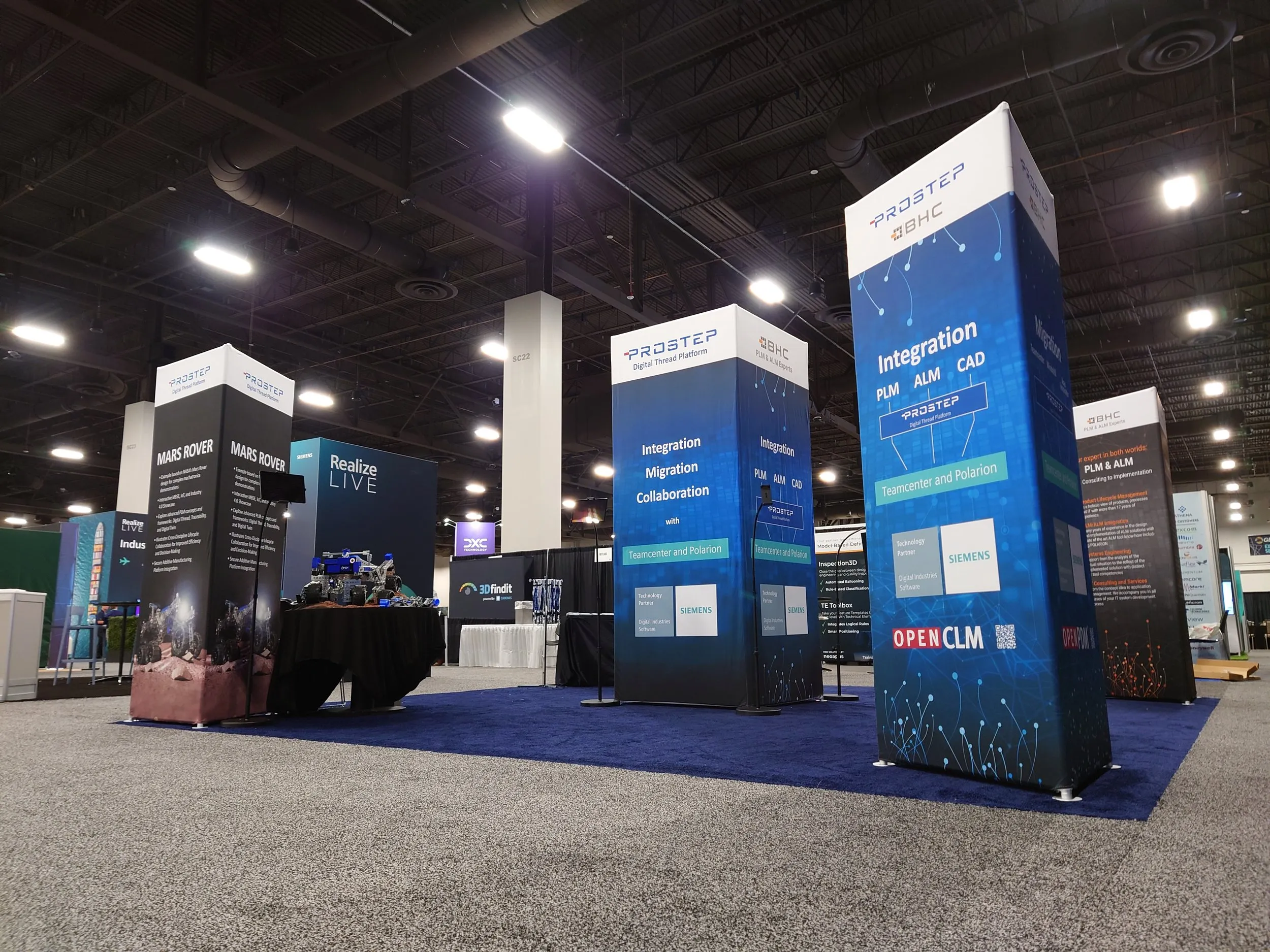 BHC und PROSTEP am Stand der Siemens Realize Live 2024 in Las Vegas