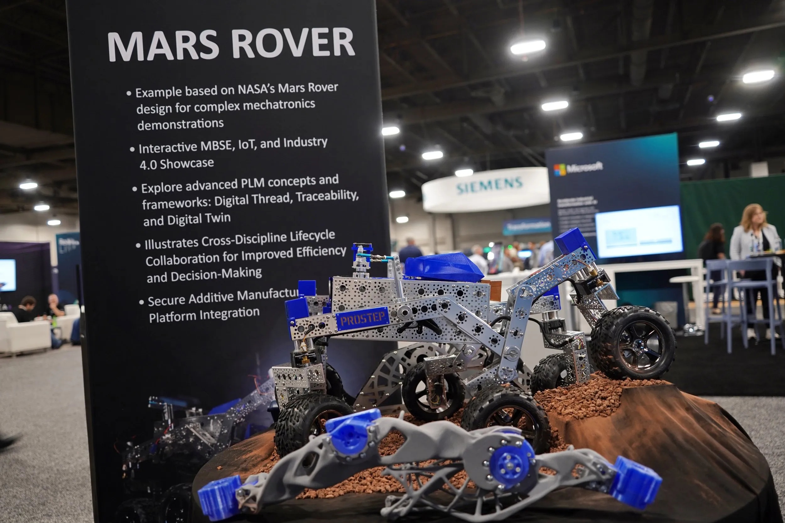 PROSTEP Mars-Rover-Demonstrator für Systems Engineering und PLM-Integration auf der Siemens Realize Live 2024